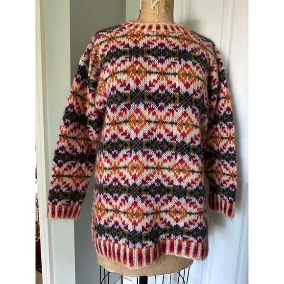 Vintage Jones New York Sport Mohair Blend Sweater Tunic Round Neck Long Sleeve M - Picture 1 of 10